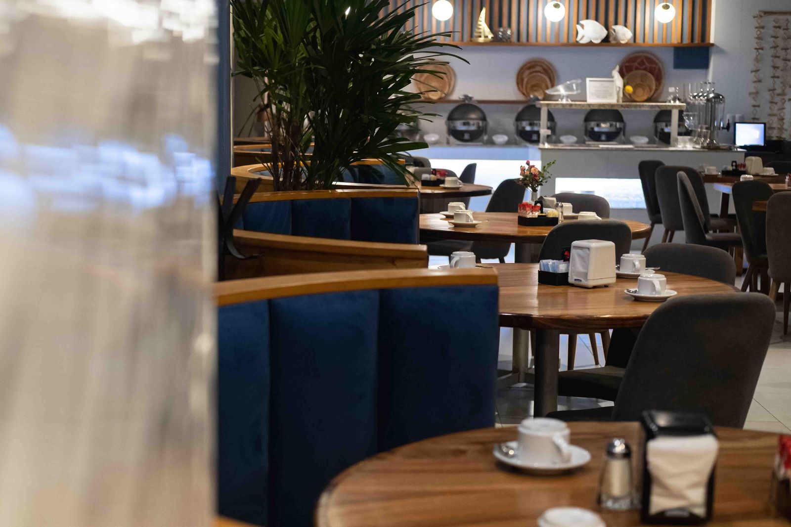 Comedor del restaurante Blue Parrot